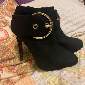Paprika black bootie high heels